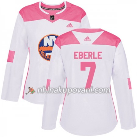 New York Islanders Dresy Jordan Eberle 7 Bílá 2017-2018 Adidas Růžová Fashion Authentic - Dámské New York Islanders Dresy Jordan Eberle 7 Bílá 2017-2018 Adidas Růžová Fashion Authentic - Dámské